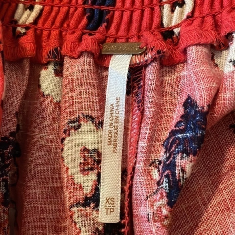 Free People Pink Floral Wide Leg Pants - Picture 7 of 9